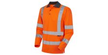 Woolsery ISO 20471 Cl 3 Coolviz Sleeved Polo Shirt HV Orange